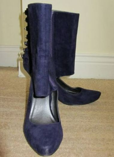 Purple cut out high heels