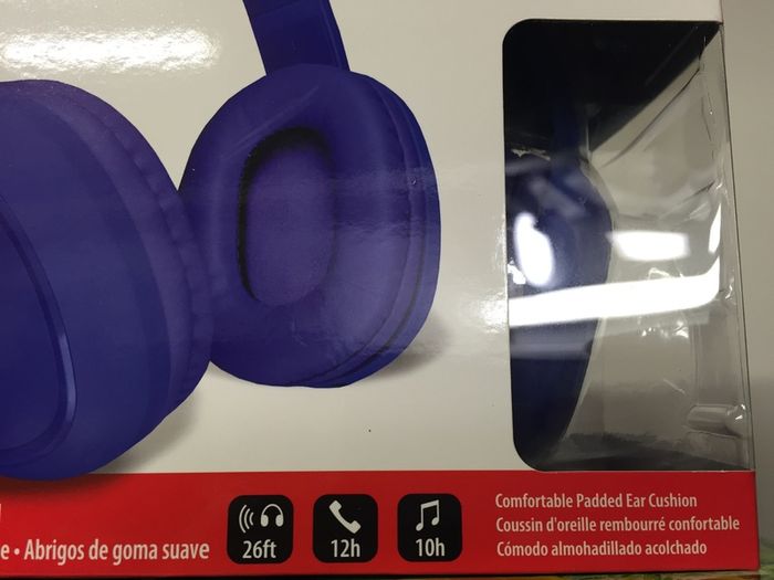 Blue Bluetooth Headphones Head Phones