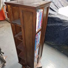 Solid Pine, Book, DVD or CD storage Carousel unit