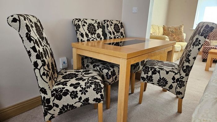 Oak tables and chairs