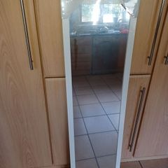 White Framed Long Mirror