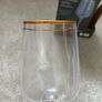 gold trim wine glass Image 2