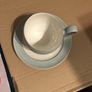 Denby cup and saucer Light Green blue colour Image 3