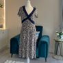 Ladies Navy & Cream Midi Dress from Laura Ashley. Size UK 12 / EU 40 Image 5