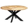 Dining Table Round 150x76 cm Solid Mango Wood Image 2