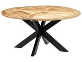 Dining Table Round 150x76 cm Solid Mango Wood
