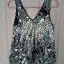 Ladies Silver Sequin Cami Size Small Image 3