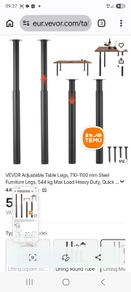Adjustable table legs