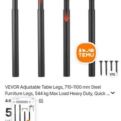 Adjustable table legs