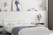 Bed Frame without Mattress White 120x190 cm Small Double