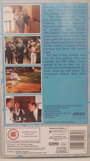 No Way Out VHS Pal Video Tape (Very Rare And Collectable VHS Film)