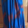 Blue and brown long sleeve blouse silk blend made in italy size 20 oversized includes postage Image 2
