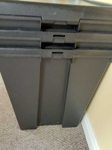 4 x Wham Bam Heavy Duty Storage Boxes with Lids, Stackable and Impact Resistant