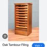 Vintage Tambour filing cabinet Image 2