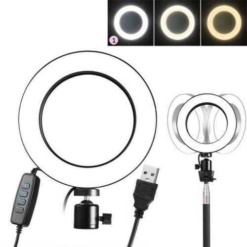 29412 10" LED Selfie Ring Light Dimmable Lighting Kit Phone Stand