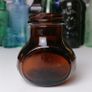 64 - Beautiful Vintage 4oz Bovril Dark Brown Glass Embossed Letters Jar Image 3