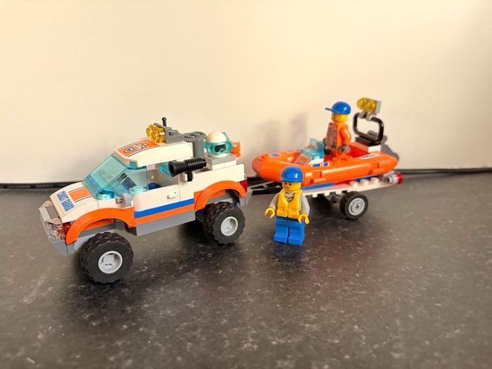 Lego City Starter Set and Driving Boat Retired Set bundle