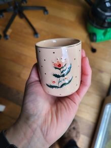 Small ceramic soya candle Warm Amber Blossom NEW