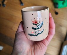 Small ceramic soya candle Warm Amber Blossom NEW