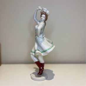 A Beautiful Hollohaza Hungarian Dancer Hand painted Porcelain Figurine