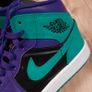 Nike Air Jordan 1 Mid Purple Turquoise Black Grape Sneakers Trainers 4UK/37.5EU/23.5cm Image 4