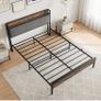 King Size Bed Frame with Wooden Storage Image 4