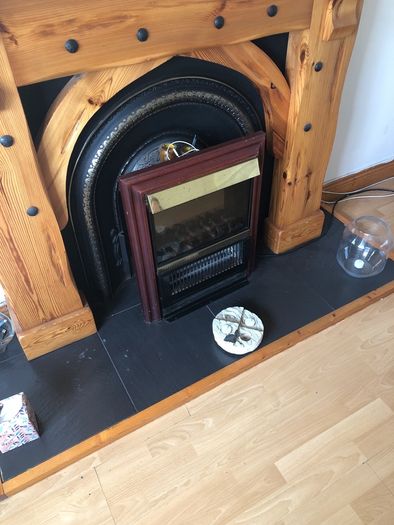 solid oak surround fireplace
