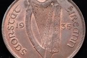 [#2635] - Ireland 1935 | Irish 1d | Irish One Penny  | KM.3 | High Grade