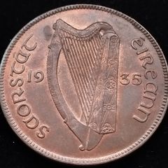 [#2635] - Ireland 1935 | Irish 1d | Irish One Penny  | KM.3 | High Grade