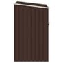 Garden Shed Brown 87x98x159 cm Galvanised Steel Image 3