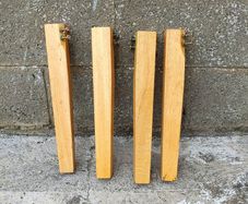 Hardwood coffee table legs  4pcs with bolts