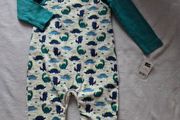 6-9m, With Tags Dinosaur Soft 2Piece Dungaree Set