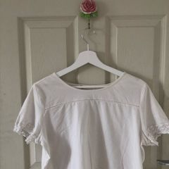 Women's White Top with Lace
