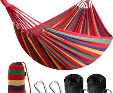 Cotton Hammock - Comfortable Garden Swing with Straps - Brand New