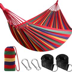 Cotton Hammock - Comfortable Garden Swing with Straps - Brand New