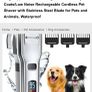 SALE | Dog Clippers for Grooming for Thick Heavy Coats/Low Noise Rechargeable Cordless Pet Shaver with Stainless Steel Blade for Pets and Animals, Waterproof Image 4