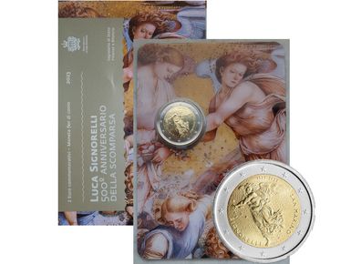 San Marino 2 Euro Base Metals Brilliant Uncirculated Coin 2023 - 500th anniversary of the death of Luca Signorelli - 500th anniversary of the death of Luca Signorelli