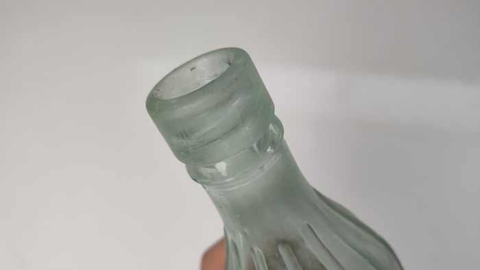 394 - Antique Seeds Preston Mineral Water Clear Glass Decorative Collectible Bottle