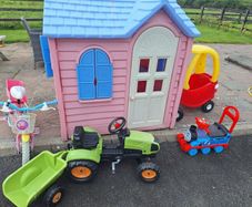 Little tikes ,doll hse , car and tractor