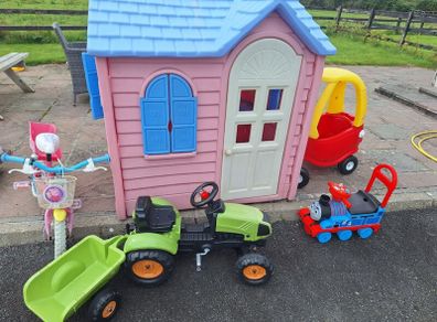 Little tikes ,doll hse , car and tractor