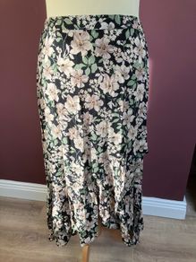 Primark Penneys Floral Tiered Midi Skirt UK8