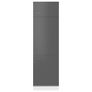 Refrigerator Cabinet High Gloss Grey 60x57x207 cm Chipboard Image 5