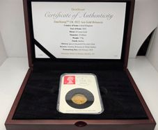 Royal Mint 2022 1/4 oz Fine Gold Britannia 999.9 in Slab and Presentation Box