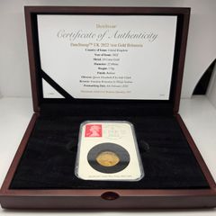 Royal Mint 2022 1/4 oz Fine Gold Britannia 999.9 in Slab and Presentation Box