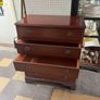 traditional English-style mahogany furniture, this twin-pedestal dressing table, five drawer chest of drawers to match and dressing table stool Image 9