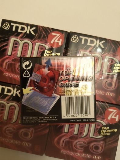 TDK MD-74 Minute MiniDiscs.