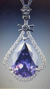 18kt White Gold Filled Amethyst Pendant