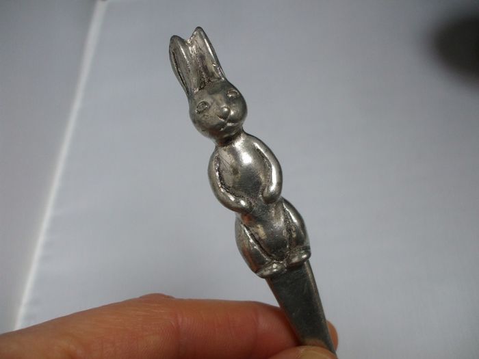 SALE!  WOODBURY PEWTERERS - Vintage Pewter Bunny Rabbit Bowl, Mug and Spoon Set