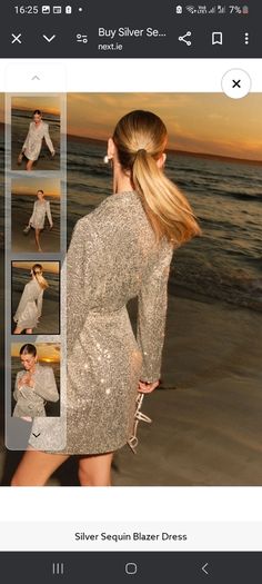 Next sequin blazer dress