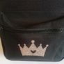 Personalised Girls Backpack From Dollymix With The Name Charli Black Sparkly Image 4
